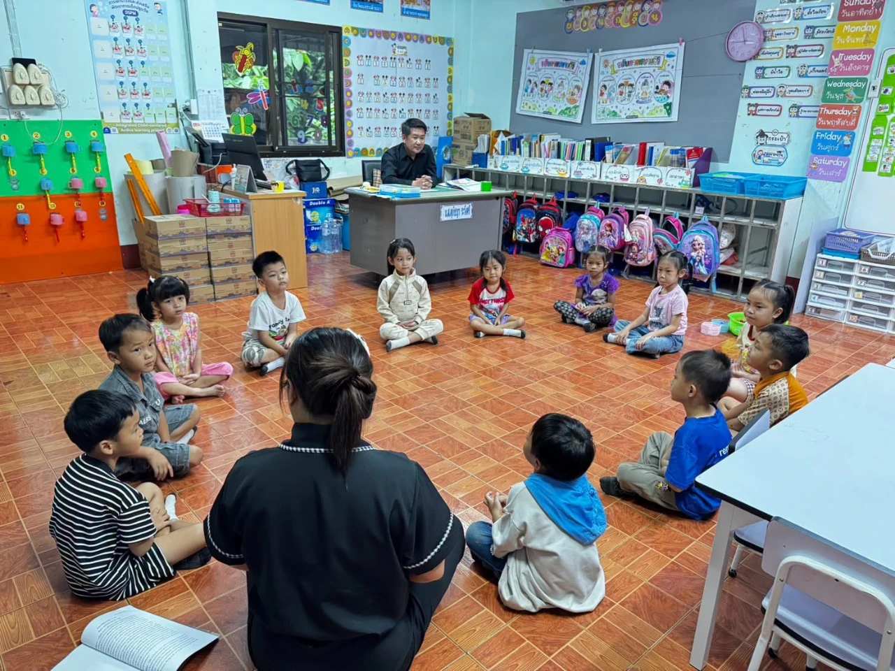 กิจกรรมจิตศึกษา ของครูศุภัชญา ระวังศรี ระดับชั้นอนุบาล 3/2 "กิจกรรมผีเสื้อกับลมหายใจ”